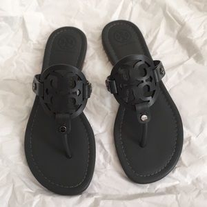 Dark Gray Tory Burch Miller Sandals